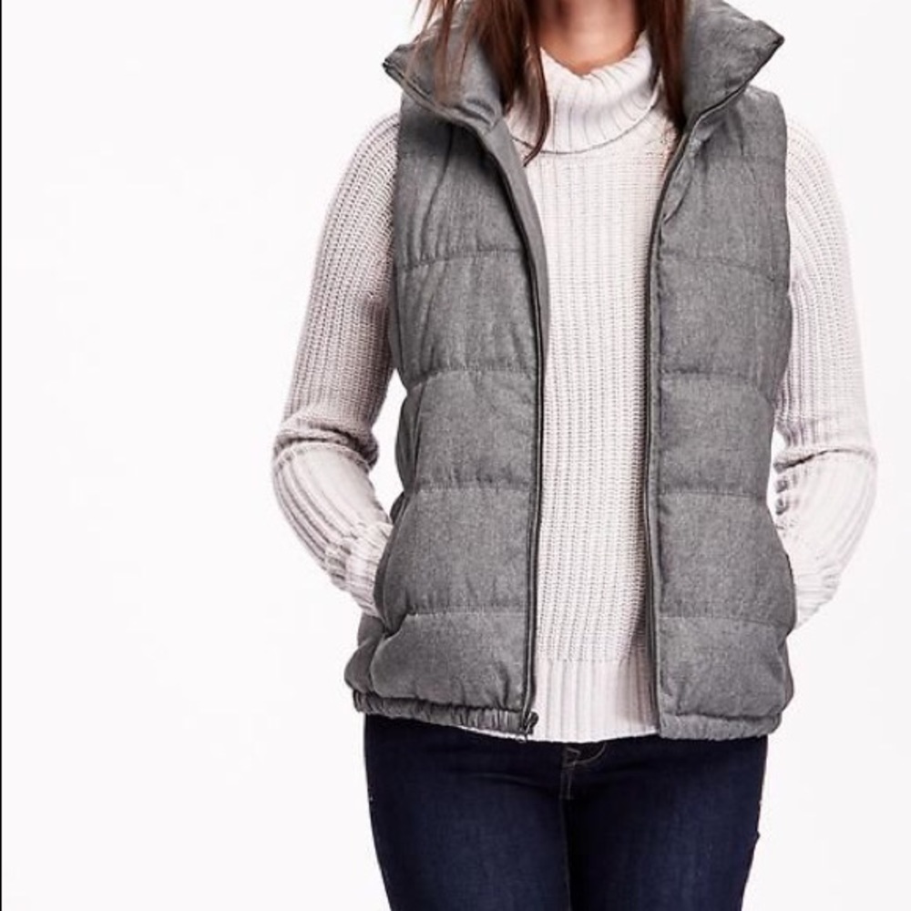 Old Navy Grey Puffer Vest